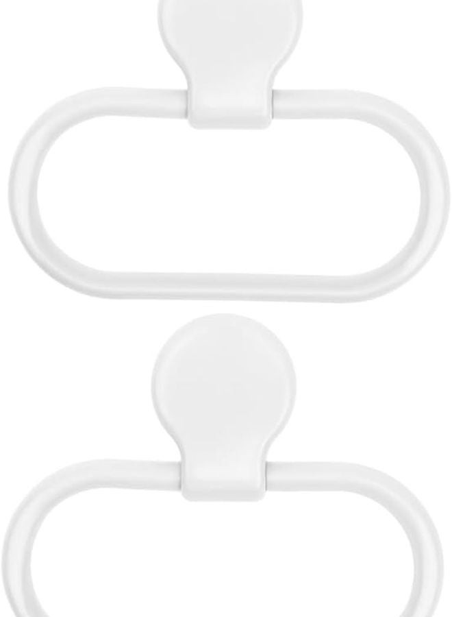 Adhesive Towel Holder 2 Pack No Drill Wall Mounted Rack For Bathroom Kitchen Space Saving Design - Image 1