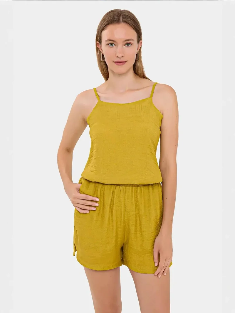 HICCUP Linen Spaghetti-Strap Coords Set