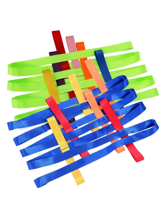 TecUnite تيك يونايت 2 عبوات حبل مشي قصير مع 12 مقبض حبل أمان خارجي لرعاية الأطفال لمرحلة ما قبل المدرسة للأطفال الصغار، 12 طفل 2 بالغين (لون جديد) - Image 3