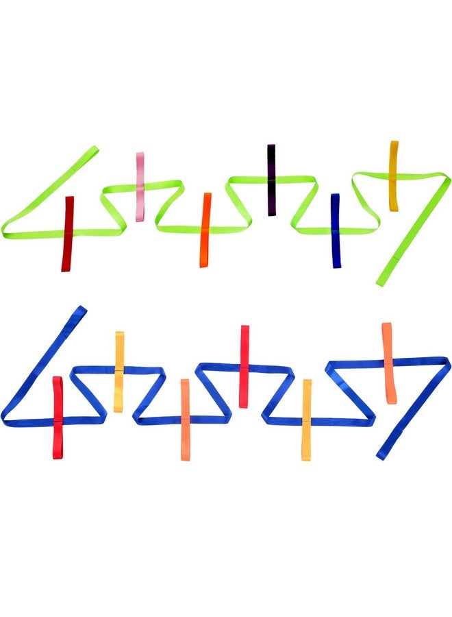 TecUnite تيك يونايت 2 عبوات حبل مشي قصير مع 12 مقبض حبل أمان خارجي لرعاية الأطفال لمرحلة ما قبل المدرسة للأطفال الصغار، 12 طفل 2 بالغين (لون جديد) - Image 2