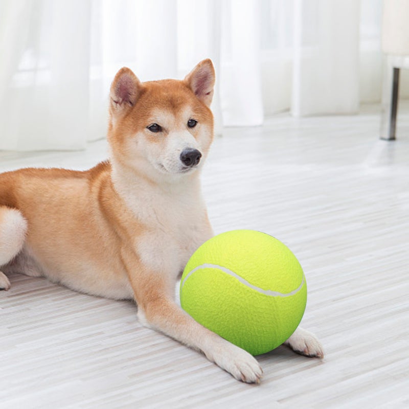 9.5‘’ Oversize Giant Tennis Balls Inflatable Tennis Ball with Pump Dog Toy Balls For Signature Children Adult Pets Dogs Cats Fun - Image 5