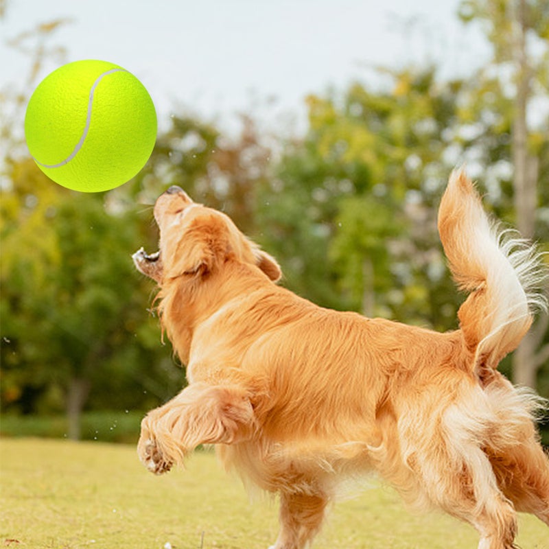 9.5‘’ Oversize Giant Tennis Balls Inflatable Tennis Ball with Pump Dog Toy Balls For Signature Children Adult Pets Dogs Cats Fun - Image 3