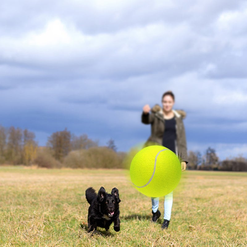 9.5‘’ Oversize Giant Tennis Balls Inflatable Tennis Ball with Pump Dog Toy Balls For Signature Children Adult Pets Dogs Cats Fun - Image 2