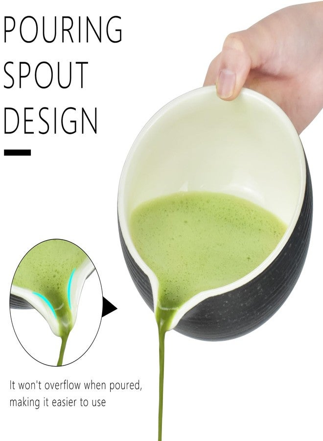 Artcome Bluestone Glaze Matcha Kit for Japanese Tea Ceremony, Bowl with Pouring Spout, Whisk, Tea Scoop, Matcha Powder Strainer, Matcha Tea Set For Making Usucha, Koicha and Matcha Latte (8 PCS) - Image 5