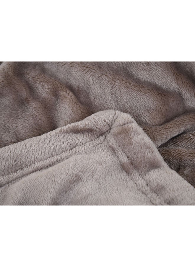 Mintra Lightweight Blanket 250 GSM Extra Soft Premium Microfiber Bed and Sofa Throw in Mocha - Size 130x152cm  - Image 2
