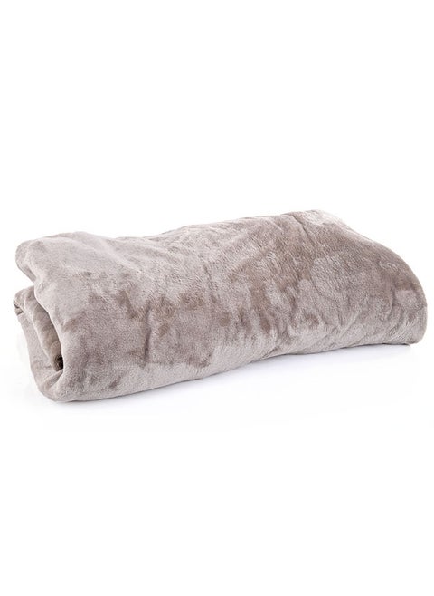 Lightweight Blanket 250 GSM Extra Soft Premium Microfiber Bed and Sofa Throw in Mocha - Size 130x152cm