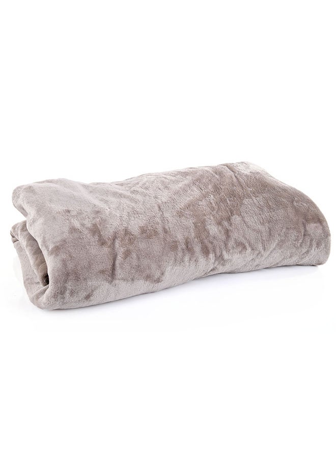 Mintra Lightweight Blanket 250 GSM Extra Soft Premium Microfiber Bed and Sofa Throw in Mocha - Size 130x152cm  - Image 1