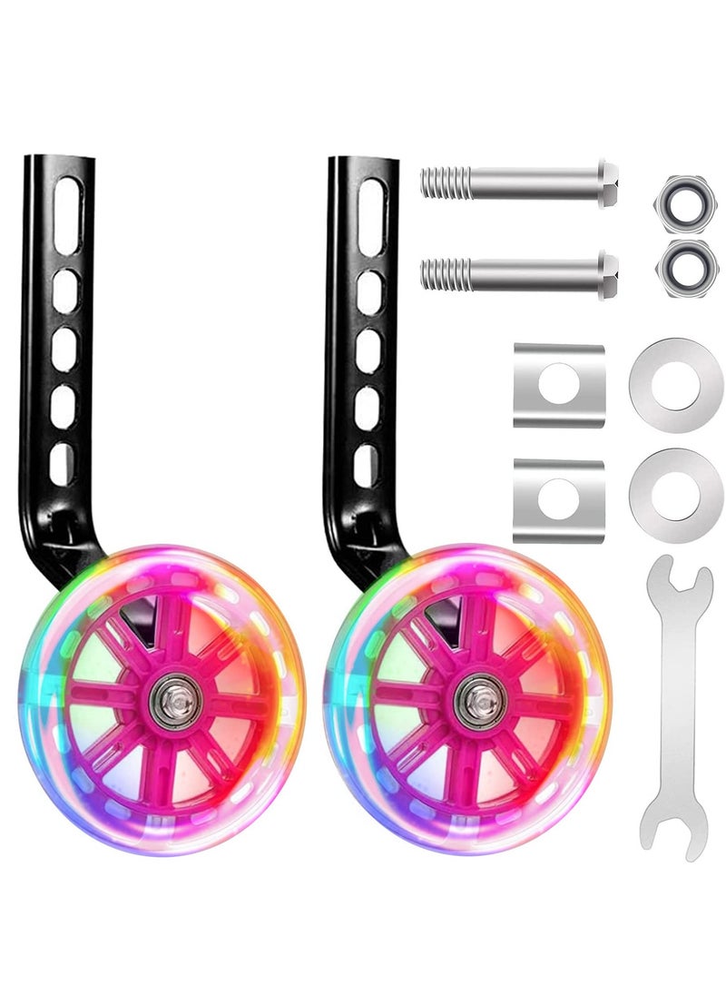 KASTWAVE Bicycle Training Flash Wheels, Children's Bike Stabilizers Support Wheels, Kids Bike Steel Frame for Boys Girls 12 14 16 18 20 Inch, Bicycle Riding Safety Equipment  - Image 1