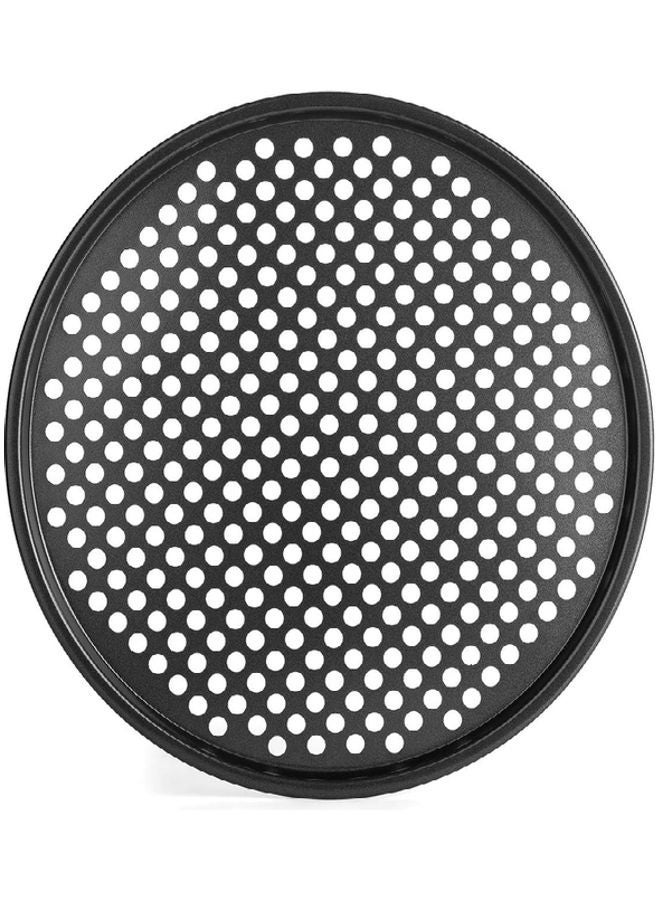 Pizza Pan Tray Black 32.5x32.5x1.5cm - Image 1