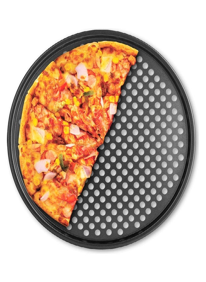 Pizza Pan Tray Black 32.5x32.5x1.5cm - Image 2
