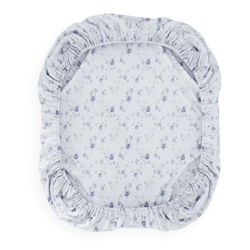LINENWALAS 100% Cotton Fitted Bed Sheet for King Size Bed, Printed All Around Elastic Bedsheet (72 x 78 Inches) with 2 Pillow Covers | 210 TC Soft, Breathable, Luxury Bedsheet (Blue Sapphire) - Image 5