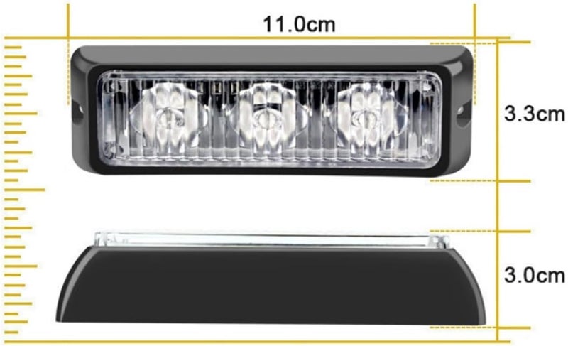 12-24V High Power 3led Strobe Light Cargo Truck Sidelight Security Light Led Strobe Lamp(Blue) - Image 3