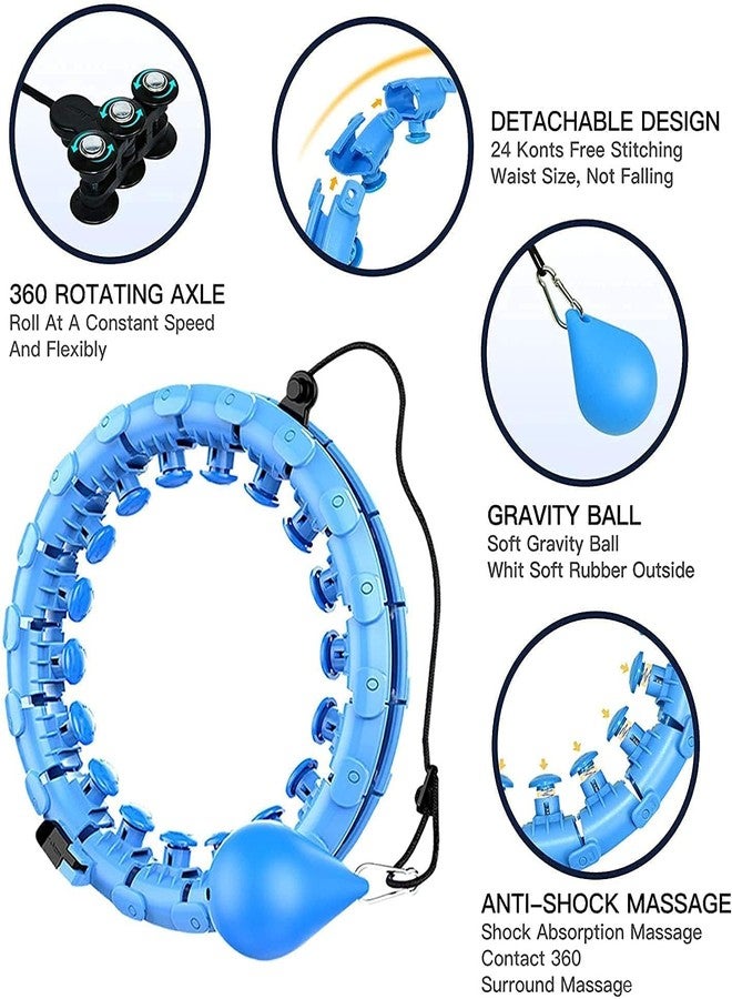 EIZOOU Hula Hoop with Adjustable Weights, Auto-Spinning Ball, Fitness Exercise Hoop for Adults and Kids - Image 3