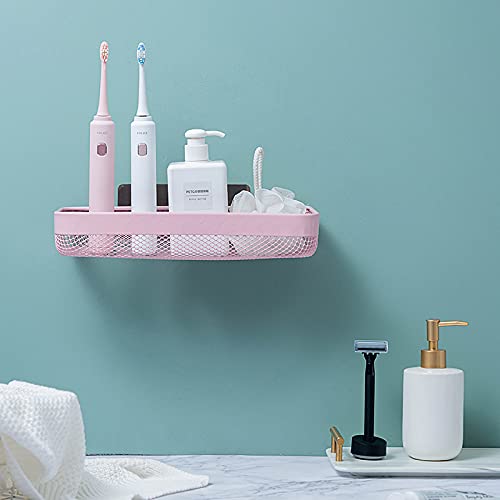 KPNG Adhesive Bathroom Shelf, Metal Shower Caddy Corner Shelf Wall Mounted, Non-Drilling Floating Shelf for Bathroom Organizer/Kitchen/Shower Organizer (Pack of-1, Black) - Image 5