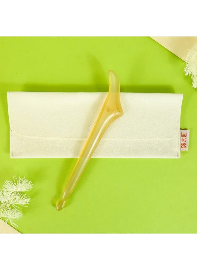 TAN MUJIANG Guasha Board Natural Sheep Horn With Unique Handicraft Scraping Therapy Spa Massage Tool Kalla  - Image 4