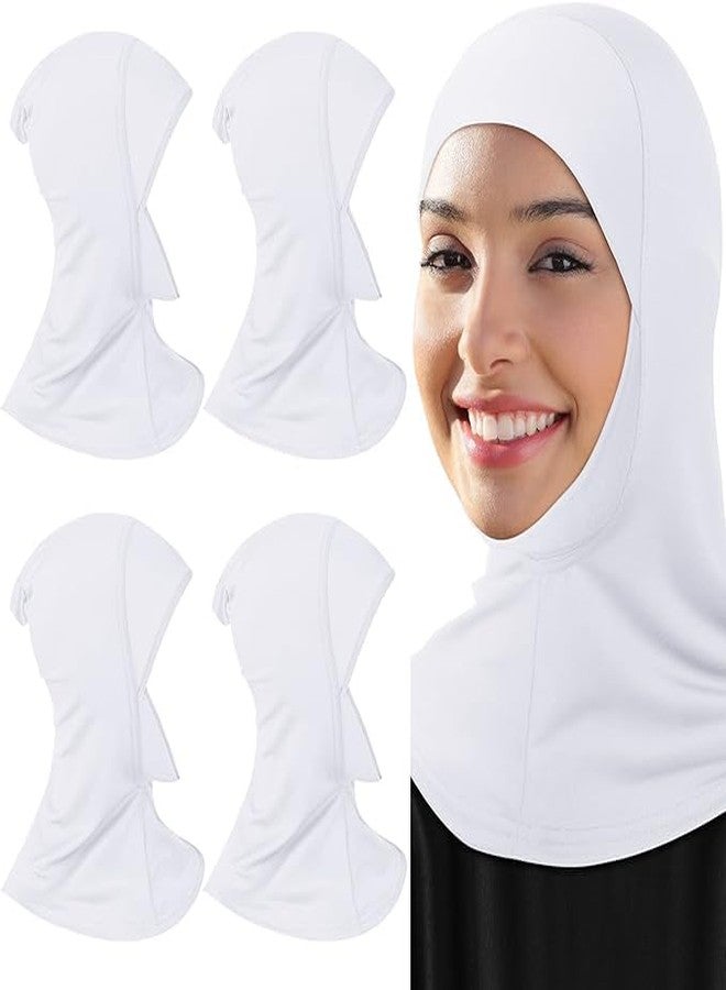 PAROPKAR 4 Pieces Modal Hijab Cap Adjustable Stretchy Turban Full Neck Cover Shawl Cap Full Neck Coverage for Lady (Multi Colour - 01) - Image 5