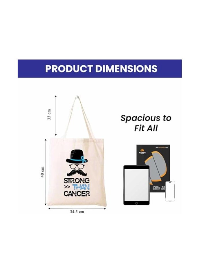 PRINTSHOP4ME Movember Awareness Cotton Jute Bag Eco-Friendly Tote For Supporting Men's Health Initiatives Ideal For Events,Fundraisers And Everyday Use Perfect For Supporting ProstateCancer Initiatives - Image 3