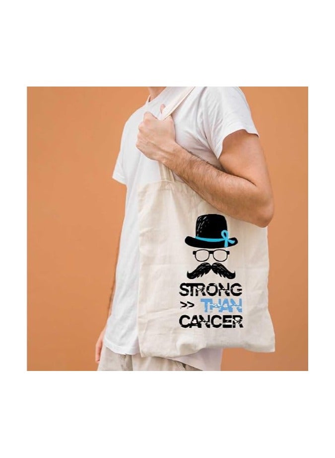 PRINTSHOP4ME Movember Awareness Cotton Jute Bag Eco-Friendly Tote For Supporting Men's Health Initiatives Ideal For Events,Fundraisers And Everyday Use Perfect For Supporting ProstateCancer Initiatives - Image 5
