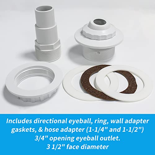 Pokin Above Ground Swimming Pool Complete Return Jet Fitting with Gasket and Adapter by Blavit - Image 3