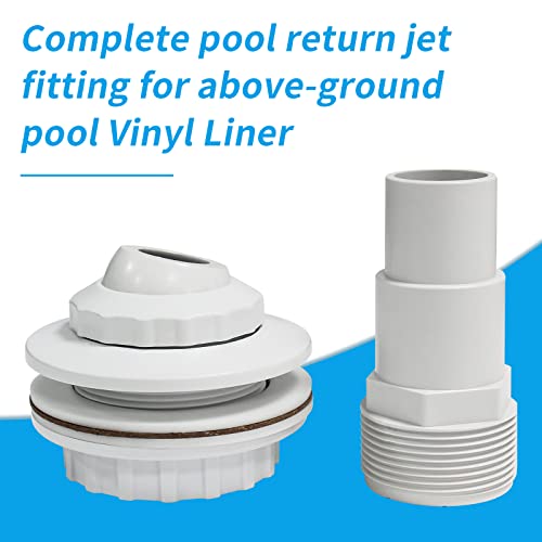 Pokin Above Ground Swimming Pool Complete Return Jet Fitting with Gasket and Adapter by Blavit - Image 2