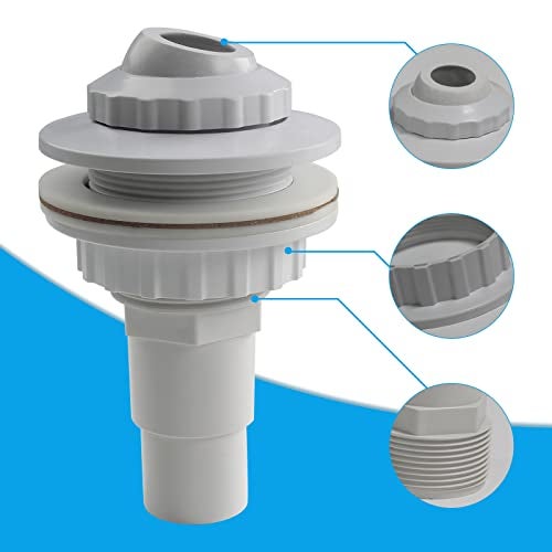 Pokin Above Ground Swimming Pool Complete Return Jet Fitting with Gasket and Adapter by Blavit - Image 4