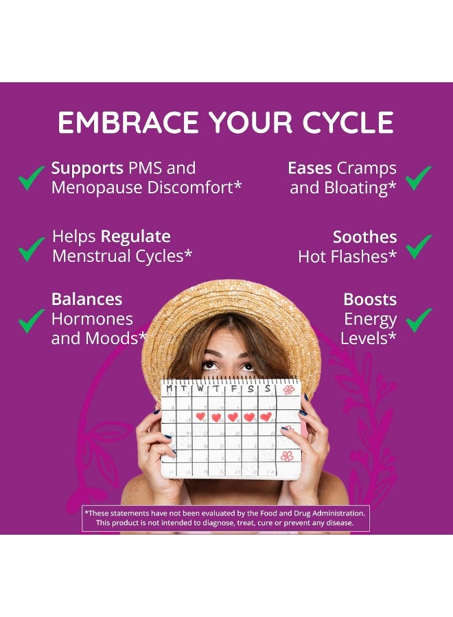 Happy Healthy Hippie Go with The Flow Hormone Balance for Women - Supports All Hormonal Stages - 60 Vegan Non-GMO Capsules - Image 2