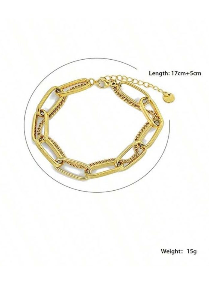 Jewelry 4You Elegant & High Quality Stainless Steel Gold Plated Bracelet Bangle For Women - Image 4