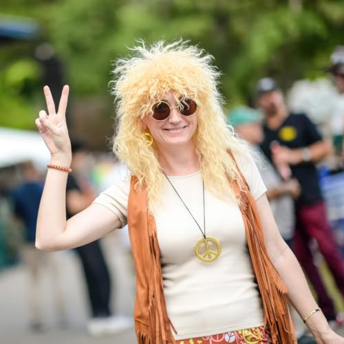 ColorGround Long Curly 80s Rocker Mullet Cosplay Wig for Women - Image 2