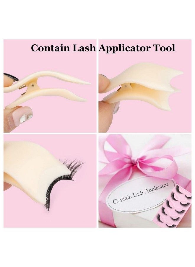 Fox Eye Lashes Angle Wing Lashes Natural Look L Curl False Eyelashes With Applicator Tool Mink Fluffy Cat Eye Lashes Pack 3D Strip Short Fake Eyelashes By Heyalice D489