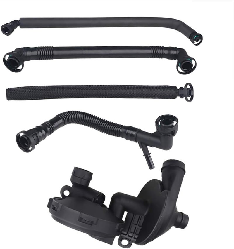WATERWICH PCV Crankcase Vent Valve Breather Oil Separator Hose Kit for BMW E46, E39, E60 - Image 1