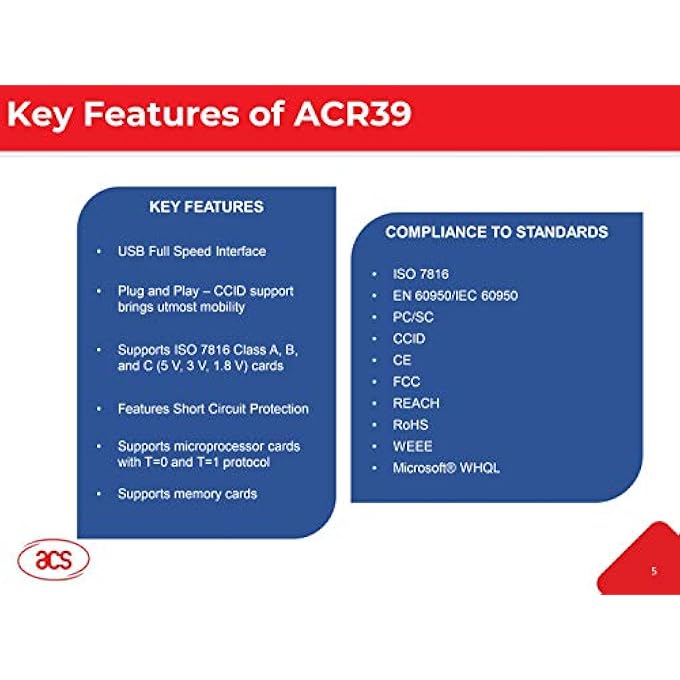 rayihni قارئ بطاقات ذكي ACR39U-U1 - Image 2