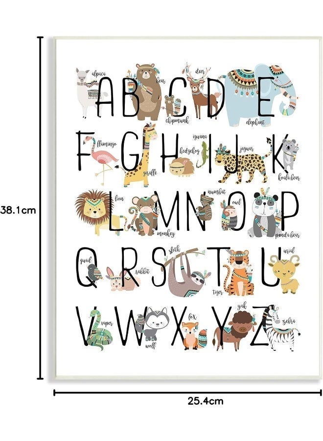 Stupell Industries Boho Animal ABCs Wall Plaque, 10x15, Design By Artist Erica Billups - Image 5