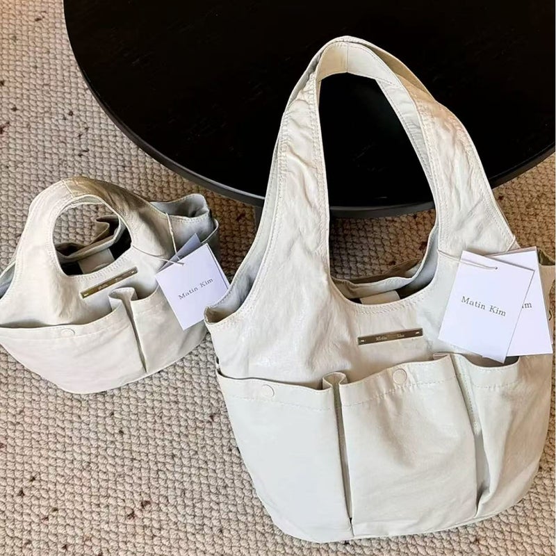 Matin Kim Large Capacity Tote Bag with Multi-Pockets for Women - Image 1