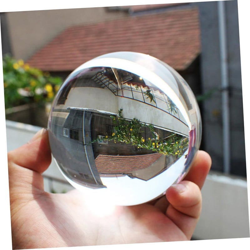 White Crystal Sphere Photography Prop Meditation Ball Glass Decoration For Home Office Feng Shui - Image 5