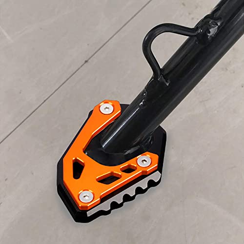 Mokiton Motorcycle Side Stand Extension Kickstand Plate Compatible With 390Duke 2024 2025 | Foot Pad Support 390duke duke390 Accessories (orange-2) - Image 3