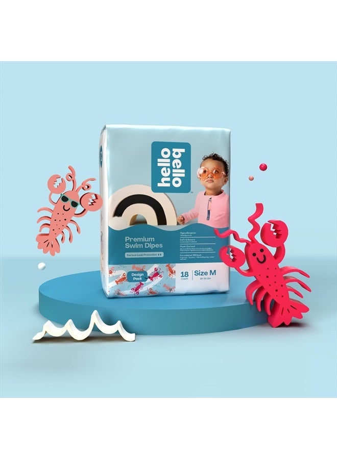 Hello Bello Premium Swim Diapers I Affordable and Eco-Friendly Disposable Swim Dipes for Babies and Kids I Size Medium - Diaper Size 4-5 - Image 2