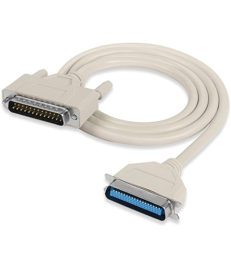 GANIX DB25 Pin Male to Centronics 36 Pin Male Parallel Printer Cable LPT Parallel Printer IEEE-1284, RS-232 28 AWG for IBM PC Dot-Matrix Laser Printer (5 Meter) - Image 1