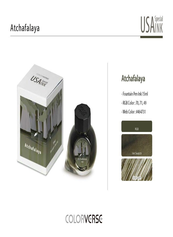 Colorverse Ink - USA Special Series - Louisiana - Atchafalaya (15ml) Fountain Pen Ink - Image 2