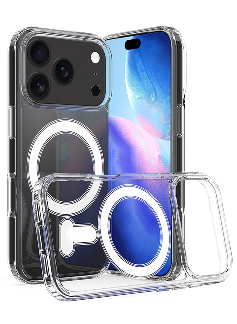 Case Up Premium Clear MagSafe Compatible Case For Apple iPhone 17 Pro Max [Compatible with MagSafe] Anti-Yellowing Slim Transparent Phone Case Protective Magnetic Cover - Image 1