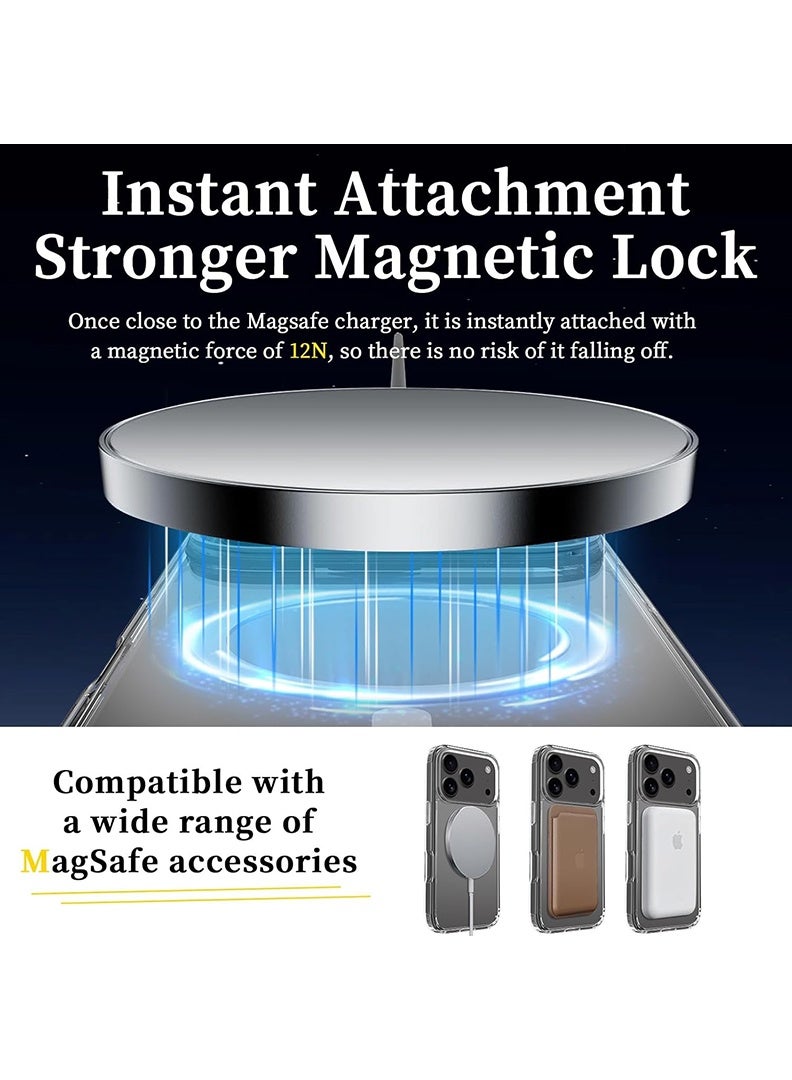 Case Up Premium Clear MagSafe Compatible Case For Apple iPhone 17 Pro Max [Compatible with MagSafe] Anti-Yellowing Slim Transparent Phone Case Protective Magnetic Cover - Image 4