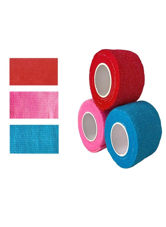 Kuanfine 3 Pack 2 Inches Self Adhesive Bandage Wrap Vet Wrap for Pets, Stretch Self Adherent Tape Cohesive Wrap for Athletic, Sports, Wrist and Ankle(Multi Colors) - Image 1
