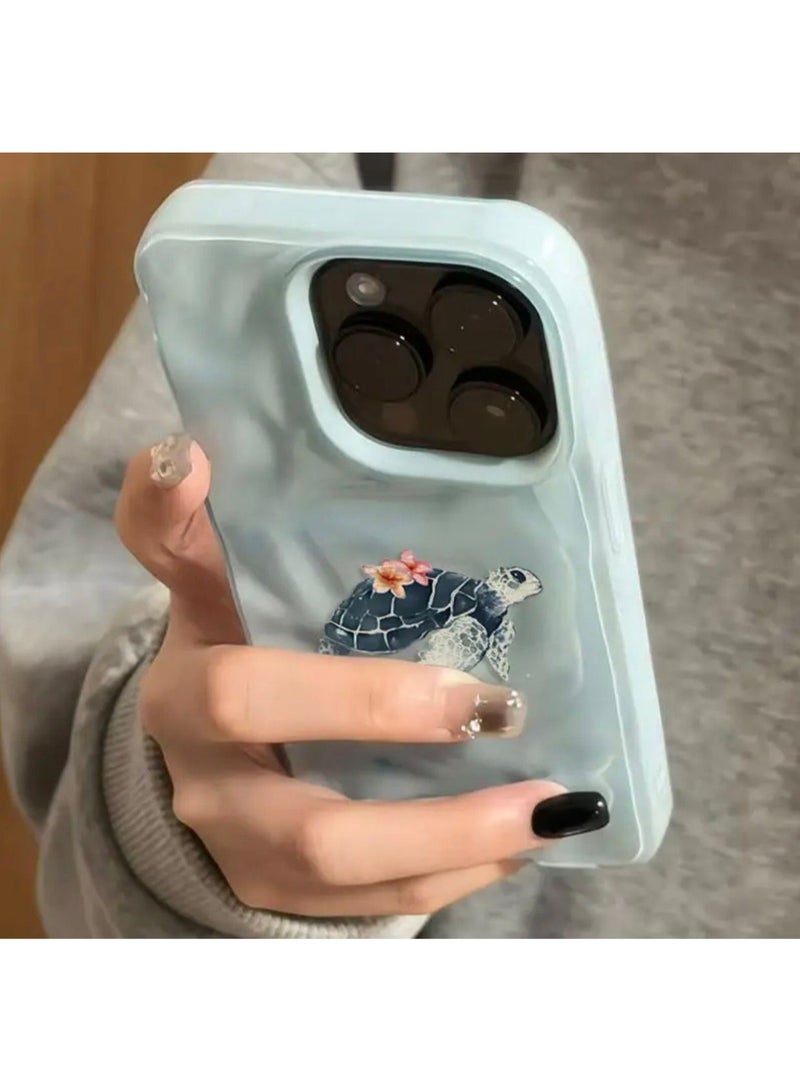 جراب هاتف بتصميم سلحفاة مائية رائعة بنقشة زهور 17 Air - Image 1