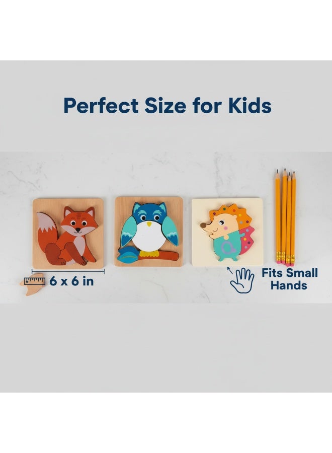 Y&D 3 Piece Set Children's Wooden 3D Puzzle Toy - Image 5