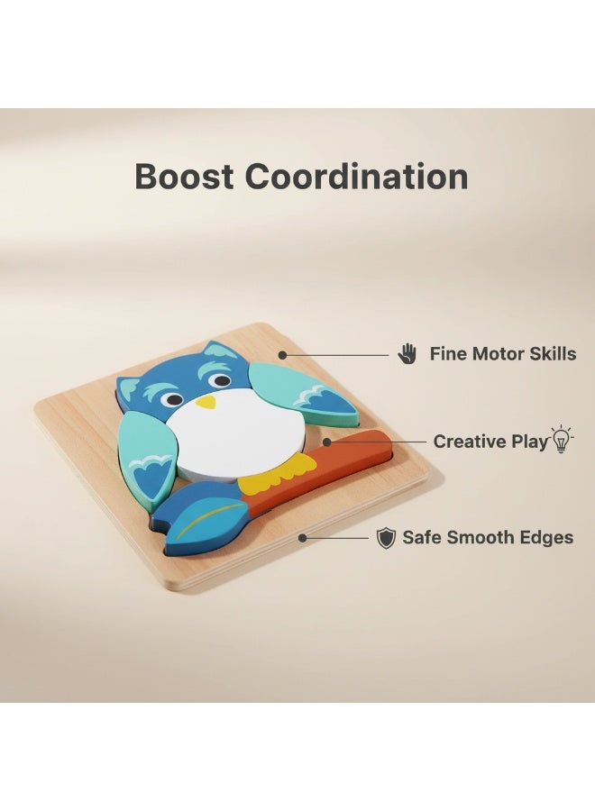 Y&D 3 Piece Set Children's Wooden 3D Puzzle Toy - Image 4