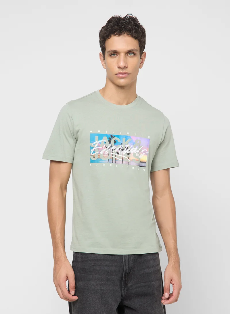 JACK & JONES JJCOLTON PHOTOPRINT TEE SS CREW NECK