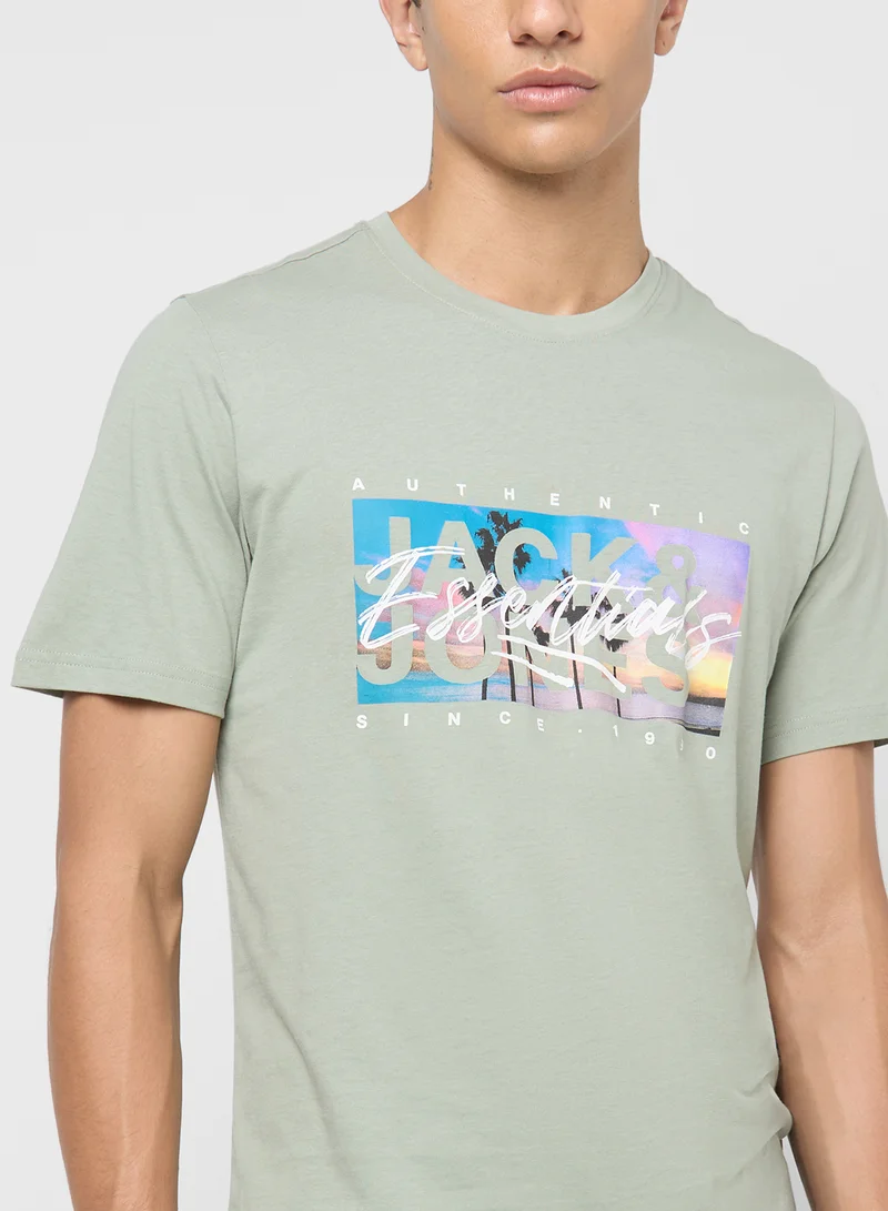 JACK & JONES JJCOLTON PHOTOPRINT TEE SS CREW NECK