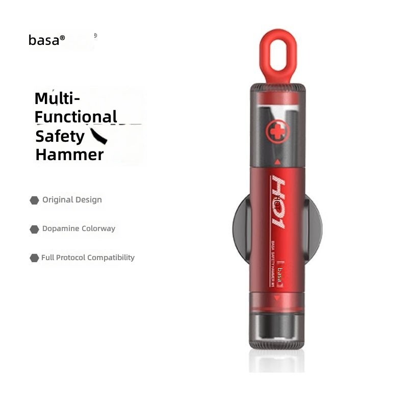 Basa مفتاح كسر نوافذ السيارات BASA - مطرقة أمان متعددة الوظائف مع قاطع للخروج في حالات الطوارئ - Image 1