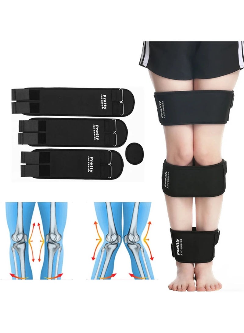 AROAQ 3Pcs Adjustable Leg Knee Correction Band Straightening Posture Corrector Leg Beauty Strap - Image 2