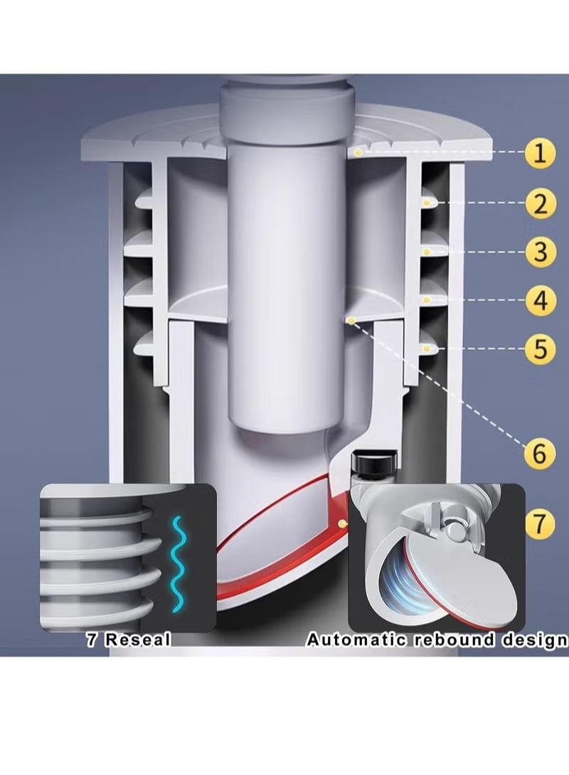 1pc Washing Machine Drain Hose Seal,Anti-Odor Floor Drain Plug，Sewer Pipe Seal Ring Sealing Cover，Floor Drain Backflow Preventer，Silicone Anti-Odor Floor Drain Sewer Deodorant Cover - Image 4