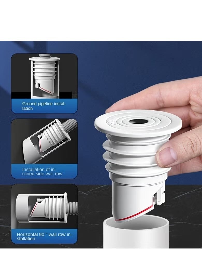 1pc Washing Machine Drain Hose Seal,Anti-Odor Floor Drain Plug，Sewer Pipe Seal Ring Sealing Cover，Floor Drain Backflow Preventer，Silicone Anti-Odor Floor Drain Sewer Deodorant Cover - Image 3